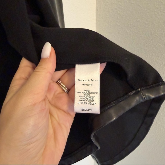 Revolve Michael Stars Black Vegan Leather Shirt Jacket Size Small Women’s - Picture 9 of 9
